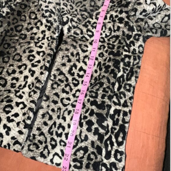Alice + Olivia Leopard Print Faux Fur Coat Jacket Women’s Small - Picture 5 of 7